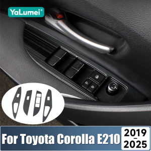 For Toyota Corolla E210 2019 2020 2021 2022 2023 2024 2025 Hybrid Stainless Car Window Glass Lift Switch Button Cover Trims