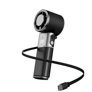 Portable Cooling Fan: 6000mAh Built - in Extension 100 - speed 11000RPM. Charges Phones. Foldable/Hanging. Ideal for Family