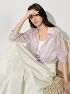 Eifini | Áo Sơ Mi Nữ Chống Nắng Vật Lý Thoáng Khí Dễ Dàng Từ Tencel