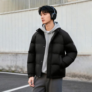 Snow Fly 2025 Winter Mens Short Pure Color Simple down Jacket Casual Fashion Warm Comfortable Stand Collar Polyester Fiber