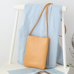 Retro Japanese Style Soft Surface Mini Crossbody Bag Casual Vertical Single Shoulder Phone Bag for Women