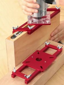 Woodworking Router Base 2-in-1 Concealed Fastener Slot Bracket Trimmer Base Cabinet Wardrobe Furniture Groove For Woodworking