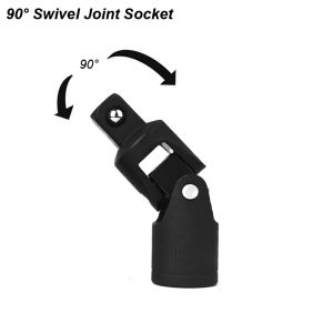 Swivel Impact Universal Socket Joint U Knuckle Air Wobble Sleeve Adapter Extension Electric Wrench 1/2inch Drive 90 360 Degree