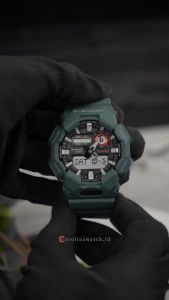 Jam Tangan Pria Casio G-Shock GA-010-2A Green Dial Green Resin Band