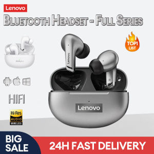 Lenovo LP5 TWS ชุดหูฟังไร้สาย Bluetooth ชุดหูฟังไร้สาย สำหรับโทรศัพท์สมาร์ททุกรุ่น แฮนด์ฟรีชุดหูฟังไร้สาย Bluetooth Sport iPhone / Xiaomi / Huawei หูฟังบร้อมโครโ
