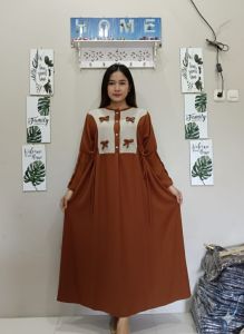 Winda MIDI dress bahan Rib knit japan premium model terbaru kekinian viral terlaris jumbo busui