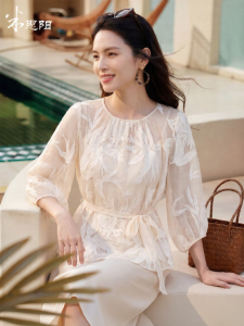 Misoshine | Embroidered New Chinese Style Silk Shirt