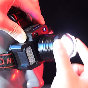 Senter Kepala LUBY F-T51 55 + 18 Watt / Senter Kepala LED MURAH Cahaya Putih / Senter Kepala Anti Air 55W+18W Headlamp LED~NOS