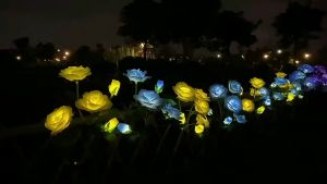 Waterproof Solar Rose Lights Outdoor Garden Lamp Decorative Landscape Lighting Lawn Light Christmas Decorations