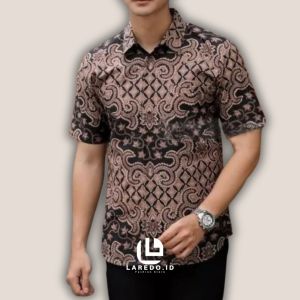 LAREDO ID  BAJU KEMEJA BATIK PENDEK  BAJU BATIK KEMEJA BATIK PARANG FORMAL CASUAL SIZE M L XL XXL