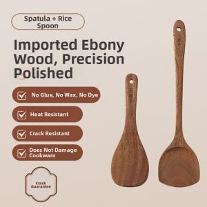 WANGMAZI | Natural Food Grade Unwaxed Unlacquered Rosewood Long Handled Solid Wooden Spoon