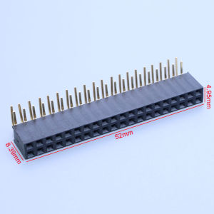 YanXi 2.54mm Pitch Strip Connector Socket 2*2/3/4/5/6/8/20/40 Pin Double Row Right Angle Female Pin Header2x3P/4P/6P/8P/20P/40P