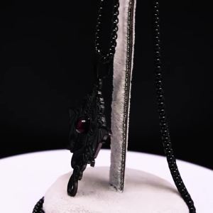 Gothic Witchcraft Dragon Pendants Satan Viking Wolf Owl Wizard Necklace Stainless Steel Goth Dragon Black Men‘s Necklace Jewelry