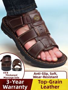 PAIR BOY | Non-slip Comfortable Mens Leather Sandals Beach