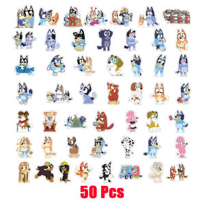 50-100Pcs Bluey Stickers Toy Bingo Creative Cartoon Refrigerator Waterproof Sticker DIY Luggage Notebook Stickers Children Gifts