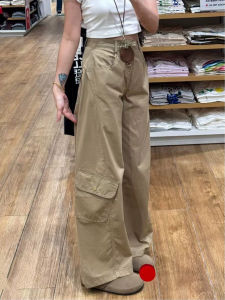American Retro High Waist Loose Straight Leg Casual Wide Leg Pants Womens Autumn New Style Knife Edge Workwear Trousers