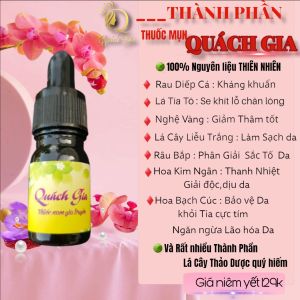 Chai Mụn Gia Truyền Quách Gia 5ml - Dứt điểm tất cả các loại mụn
