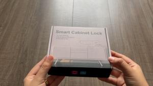 Drawer Lock RFID Card NFC Hidden Cabinet Lock for Kitchen Pantry Furniture eLinkSmart Cupboard Door with Bluetooth APP Child Safety No Drilling Required Black