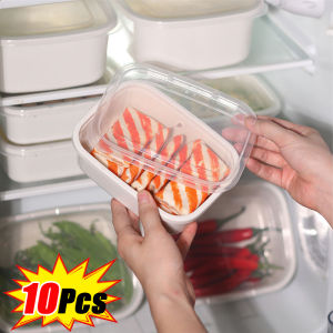10pcs Refrigerator Food Fresh-keeping Box / Grains Rice Sub-packing Box /  Small Sealed Refrigerator Crisper / Portable Household Lunch Box with Lid