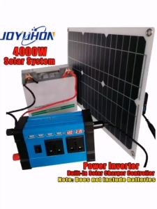 JOYUHON Original Solar Panel Power Inverter System 4000W built-in solar controller power inverter DC12V TO AC220V with 80W/18W Solar Panel for car ship home outdoor use