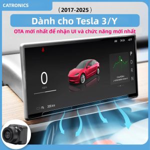 Màn Hình Hiển Thị HUD CATRONICS Cho Tesla Model 3 Y 2016-2024 Với Cửa Gió Và Camera Tương Thích Carplay Và Android AUTO