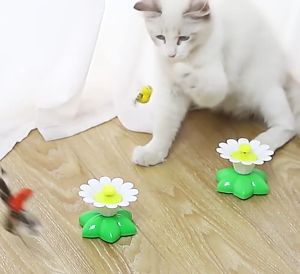 Mainan Kucing Kupu-Kupu Elektrik Berputar 360°: Mainan Interaktif Cat Toy Electric Butterfly Teaser Mainan Edukasi Kucing Automatic Electric Rotating BRG