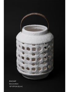 Ranaike Satchel! Tao Writer Wabi-Sabi Hand Carving Plain Embryo Candlestick Outdoor Storm Lantern Fireplace Interior Decoration