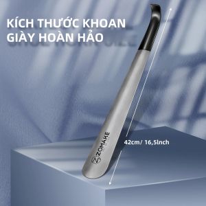 Móc Giày Bằng Kim Loại 16.5" Cán Dài Linh Hoạt Nâng Ủng Bằng Thép Không Gỉ Dụng Cụ Hỗ Trợ Chuyên Nghiệp Dành Cho Người Cao Tuổi Phụ Kiện Giày