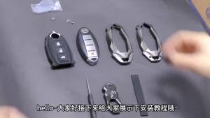 Nissan Almera March Note Juke Sylphy Tiida Terra Frontier Sunny Neo Xtrail Navara Teana Kicks Livina Serena เคสกุญแจรถยนต์ พวงกุญแจรถยนต์ เคสกุญแจ กระเป๋ากุญแจรถยนต์ กระเป๋าใส่กุญแจ ปลอกกุญแจ ที่ใส่กุญแจ  Rekaan Khas   Kes Ubahsuai Tertingg