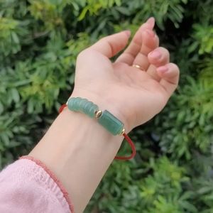 Q321 Vòng cáp lu thống ngũ điếu Thạch Anh Dâu Xanh Mộc và Hoả - Phong Thuỷ TUDO P