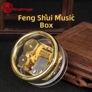 DINGFENGGE | Mini Music Box with Copper Winding Mechanism - My Neighbor Totoro Hand-Cranked