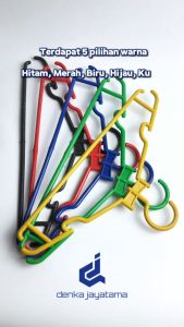 Isi 144 Pcs Hanger Gantungan Baju Celana Laundry Serbaguna Plastik Dewasa Dan Anak 38x20 Warna Hitam