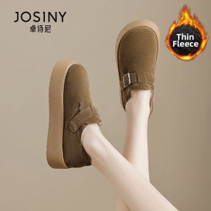Josiny | Elevated Thick-Soled Birkenstocks Retro Faux Fur
