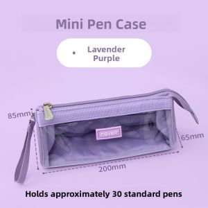 NEVER | Big Capacity Stylish Transparent Candy Color Pencil Case