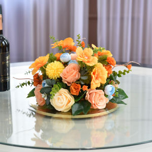 Hotel round Table Centerpiece Floral Decorations Restaurant Table Decor Artificial Flowers Banquet Hall Tabletop Decorations