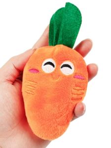 Baby Dog Toy Pulling Carrot Durable Chew Proof Young Puppy Enrichment Small Dog Pet Carrot Sound Making Dog Toys by Googou