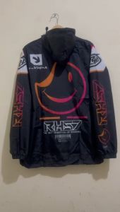 RH57 Jaket RacingHell Cougle Bahan Parasut Anti Air Gratis Stiker