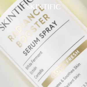 SKINTIFIC Radiance Booster Serum Spray Facial Oil 100ml | Facial Oil Spray Radiance Booster Glow Mist Serum Hydrating Face Oil Dewy Finish Spray