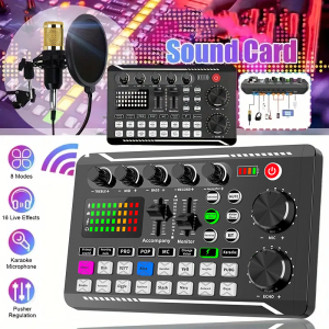 Live sound card DJ live mixer Bluetooth sound card console recording studio sound card used for live streaming singing