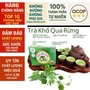 Trà Khổ Qua Rừng Túi Lọc Không Đường – 100% Tự Nhiên | Hộp 20 Gói | OCOP 3 Sao