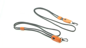 Adjustable Leather Badge Lanyard with Metal Key Hook Neck Strap for ID Cards Keys & Phones