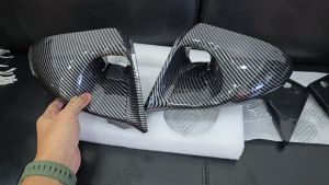 Ganador Side Mirror Proton Wira EVO 3 Satria Putra Arena Mitsubishi Evo III Blue Mirror Wide Angle Carbon Fibre CF Look