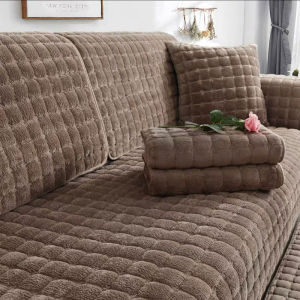 Warm Flannel Sofa Cushion Modern Minimalist Non-Slip Plush Window Seat Pad Living Room Universal Four Seasons Home Decor
