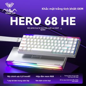 AULA | Bàn Phím Cơ Từ Tính HERO68 HE Rapid Trigger 0.01mm 8000Hz