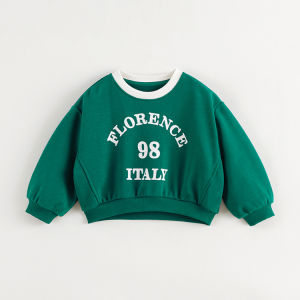 Marc&Janie | Casual College Contrast Letter Short Sleeve Sweatshirt Childrens Top