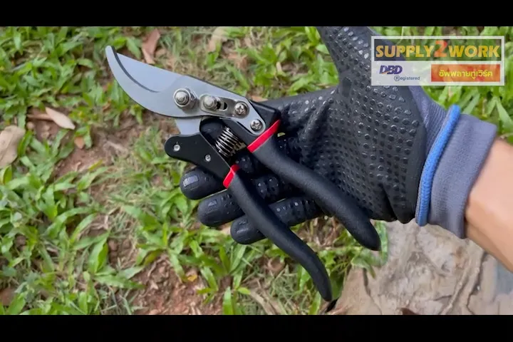 กรรไกรตัดแต่งกิ่ง SK5 คมกริบ ด้ามจับยางนุ่มกระชับมือ