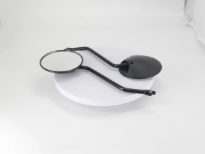 Motorcycle Rear View Mirror 10MM Thread Round Side Mirror Universal Alloy Stem 360 Rotatable Clear Vision Motorbike Rearview Mirror Replacement