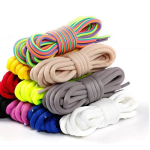 High-Quality Strong Round Shoelaces Rainbow Solid Laces Classic Boot Shoelaces Casual Sneakers Laces Strings Dropshipping 1 Pair