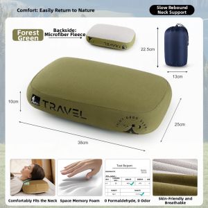 OSEAGLE | Foldable Cool Memory Foam Silk Neck Pillow