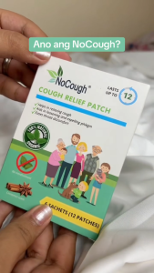 2 Boxes NoCough Organic Herbal Cough Relief Patch – Natural Chest Patches for Cough Relieves and Soothes Throat Discomfort Helps Loosen Phlegm Fast-Acting Non-Drowsy Drug-Free Formula Easy to Apply Herbal Remedy for Adults & Children
